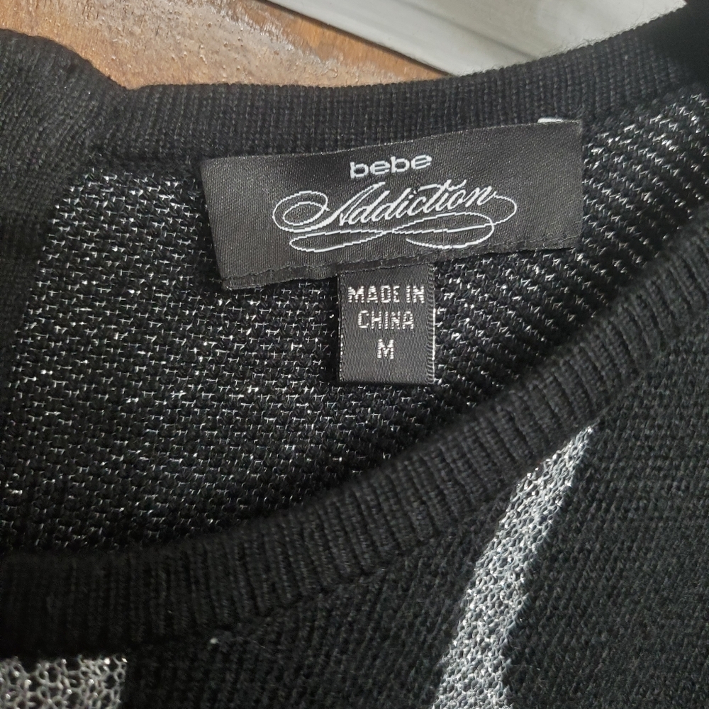 Black and Glitter Silver Sweater Dress - Picture 2 of 12